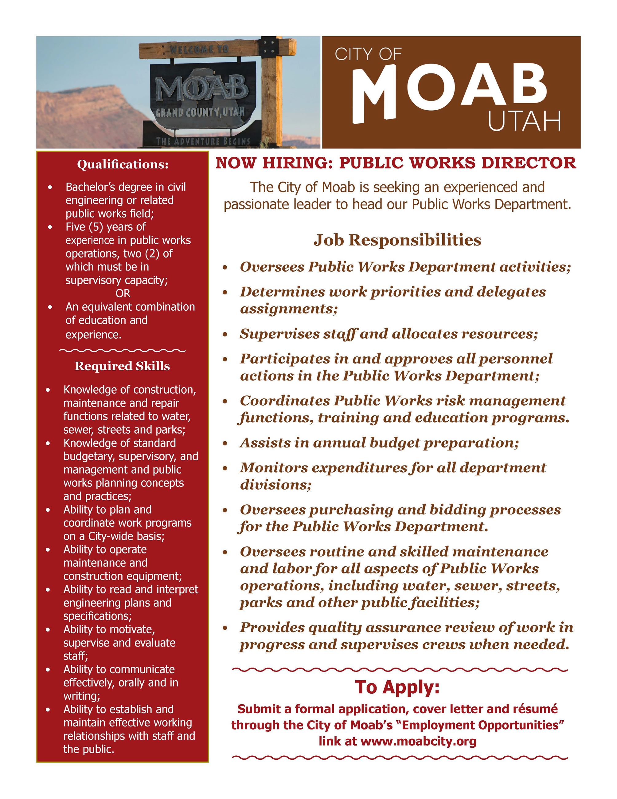 Public Works Director Flyer