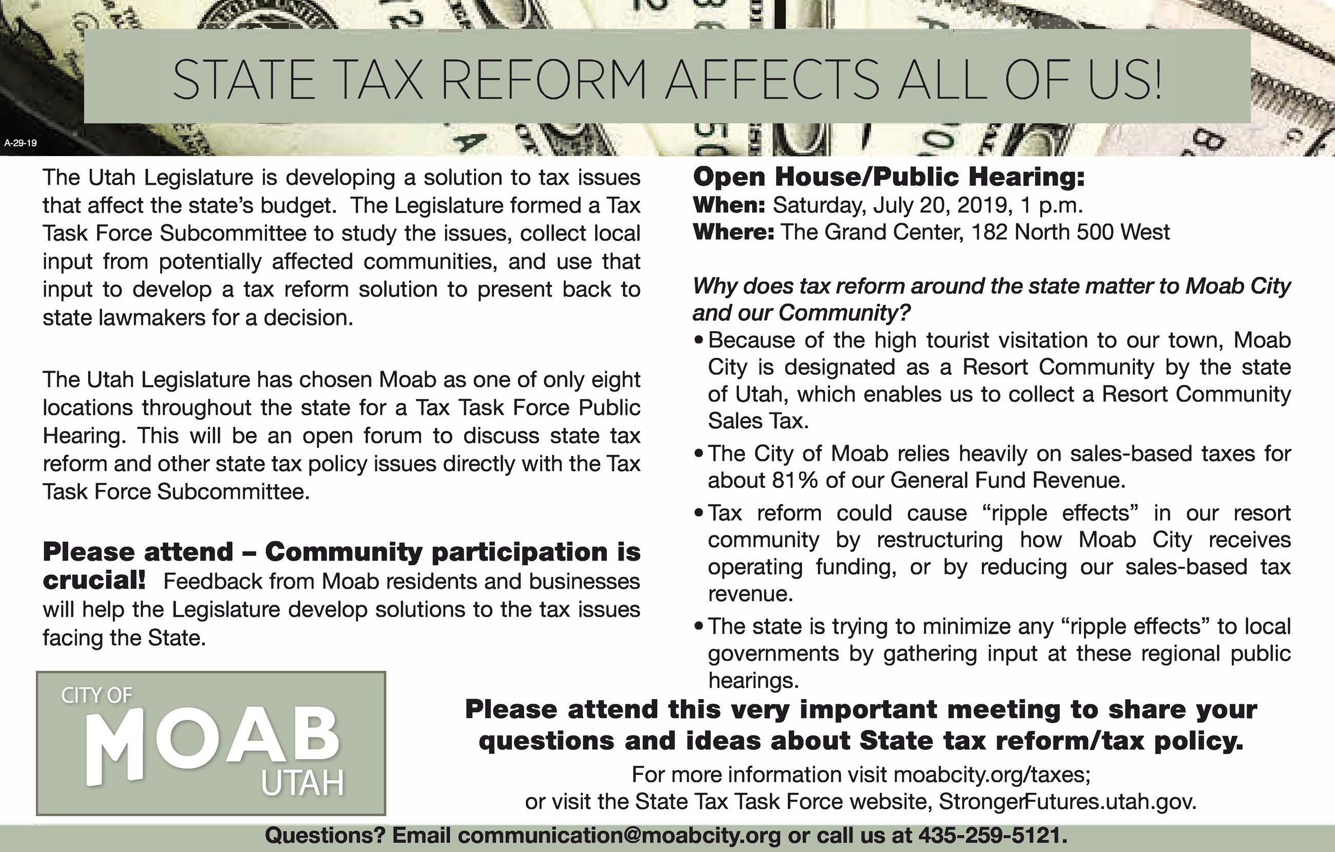City of Moab State Tax Reform2