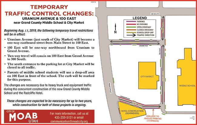 Uranium Avenue-100 East Temporary Travel Changes -Updated-for website
