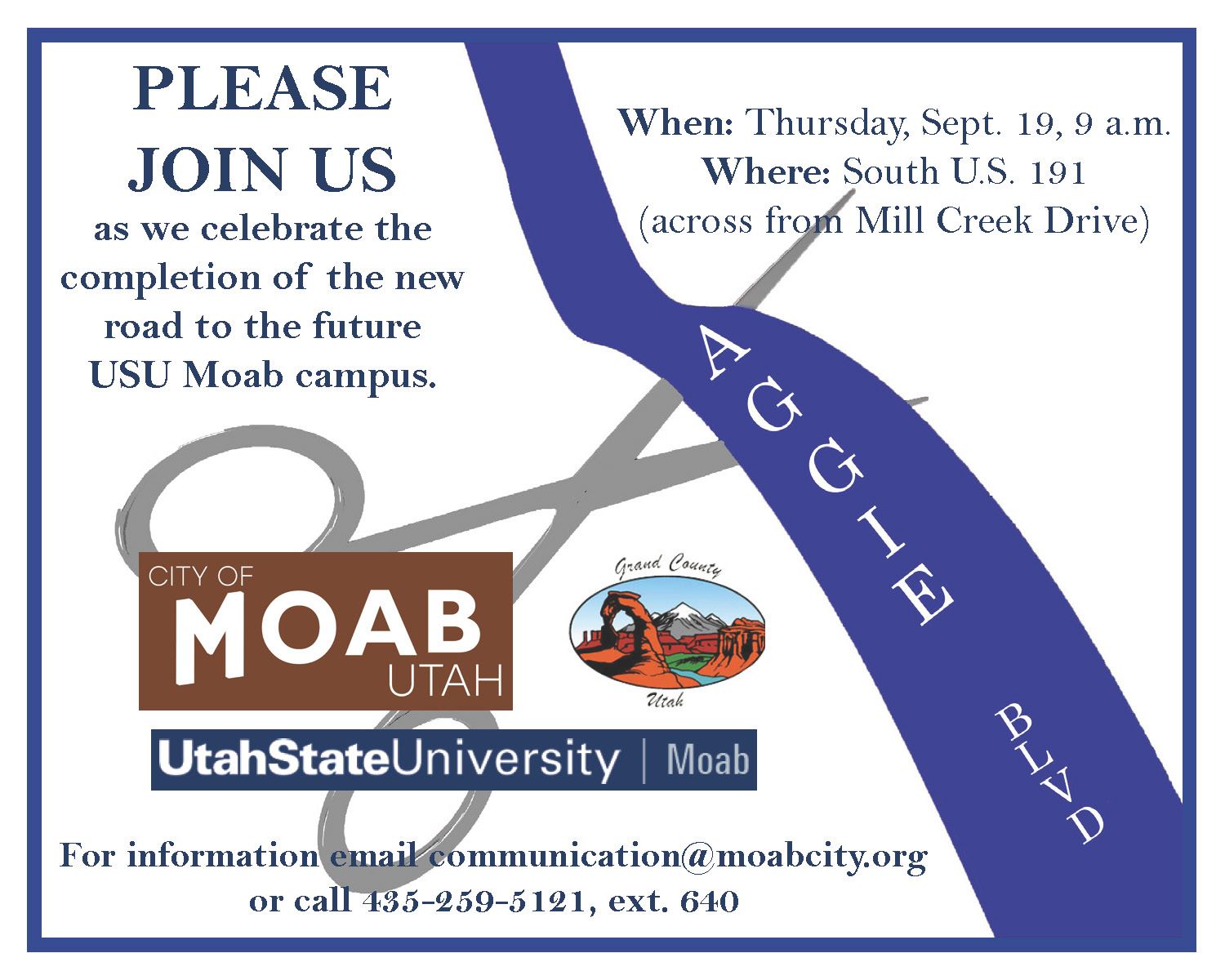 USU Aggie Blvd Celebration Invitation