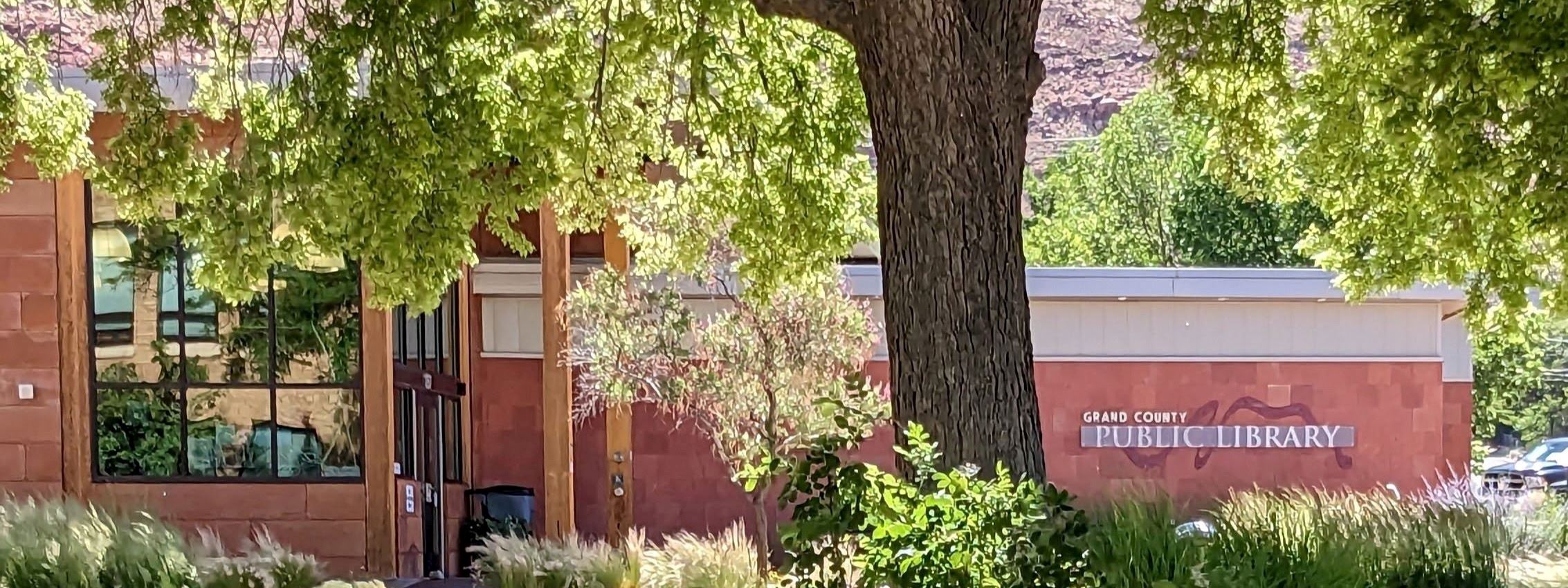 City landscape facing the public library