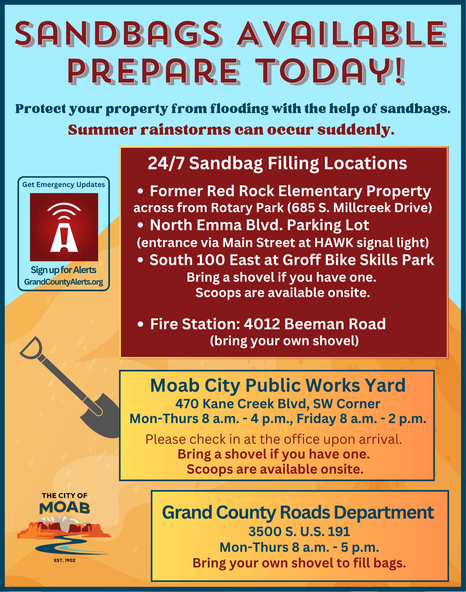 Sandbag Locations - New 2025